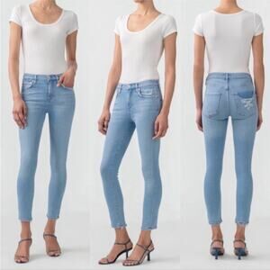 Agolde Sophie Crop Hi Rise Skinny Jean Limit Size 26 Blue Stretch Denim Casual